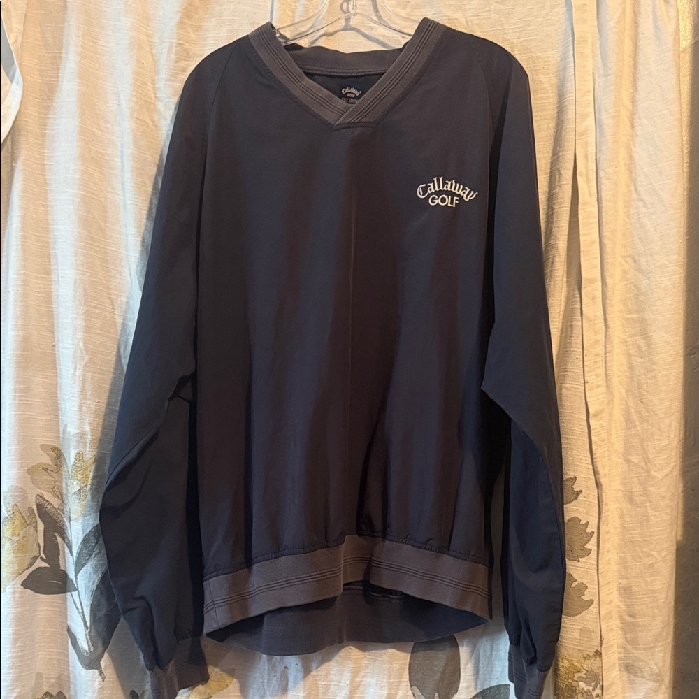 Callaway Gold  Men's Blue V Neck Sweater in XL